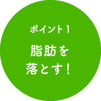 ポイント1 脂肪を落とす!